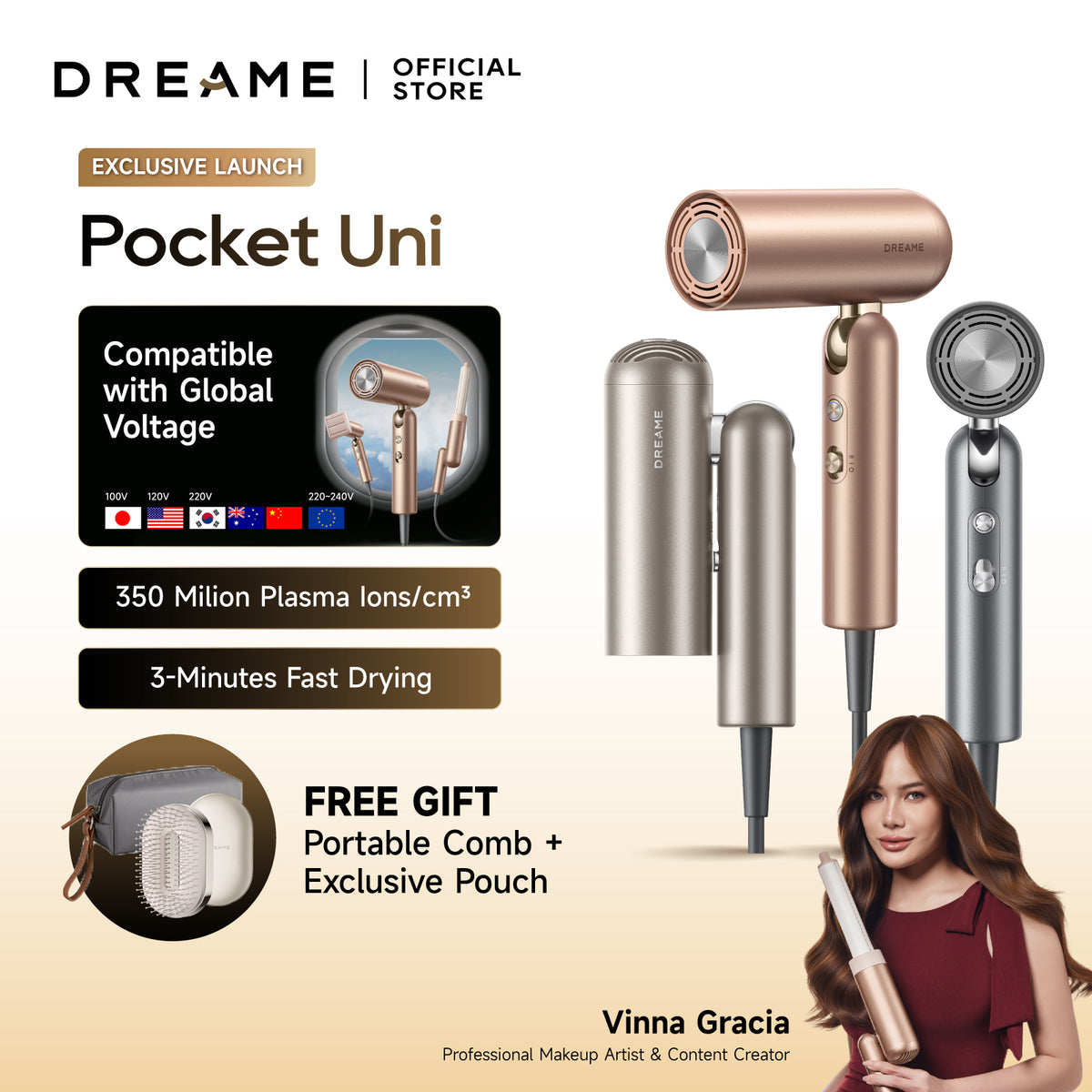 Dreame Pocket Uni Portable Hair Dryer