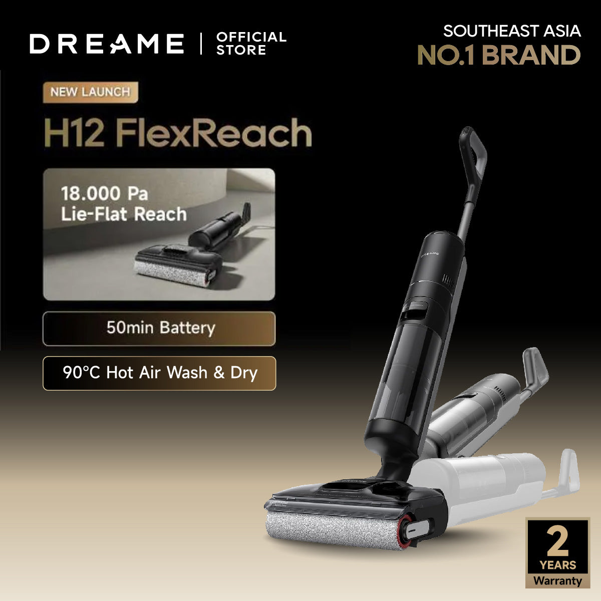 Dreame H12 Flex Reach Wet Dry Vacuum Cleaner