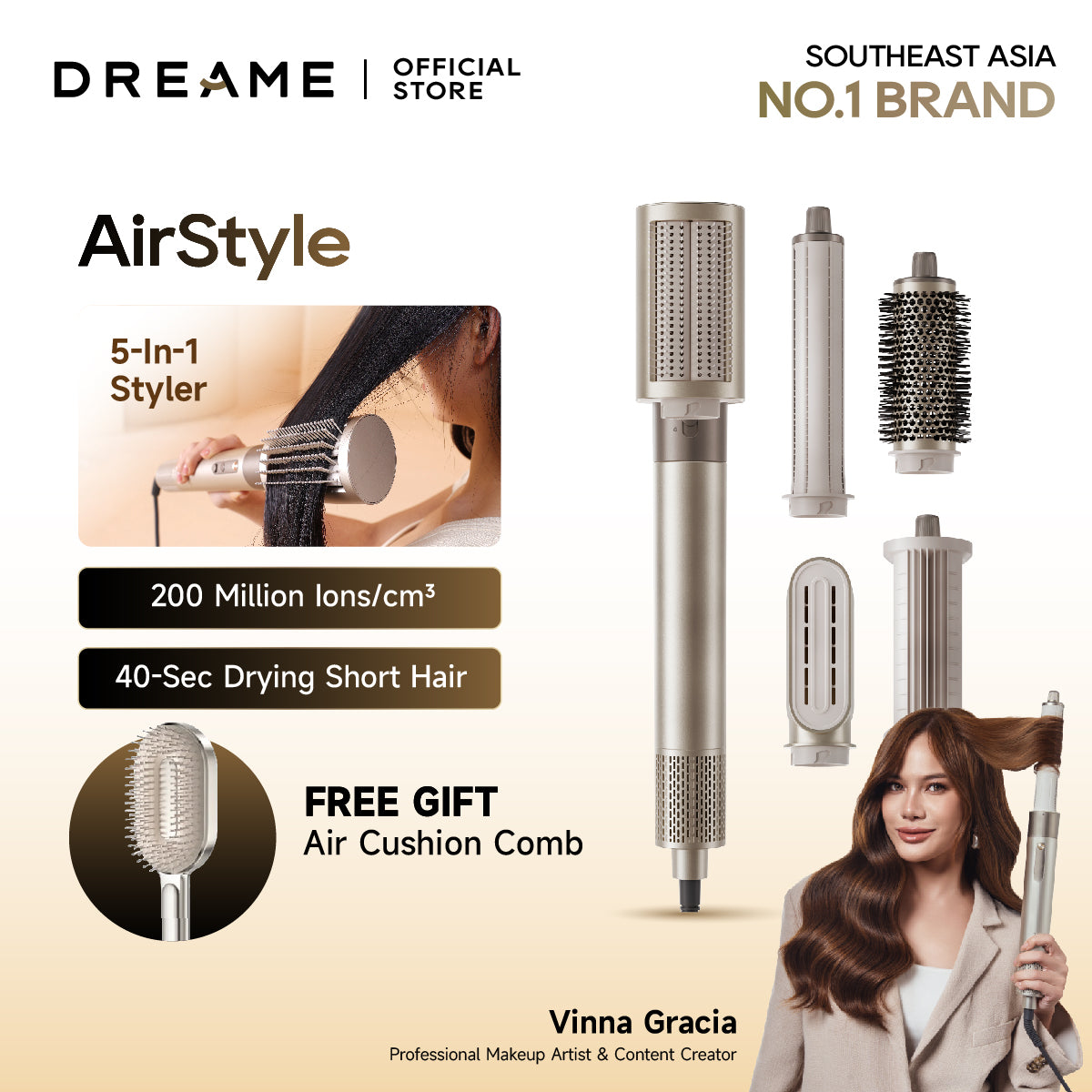 Dreame Air Style 5 in 1 Hair Dryer Hair Stylus Multi Styler