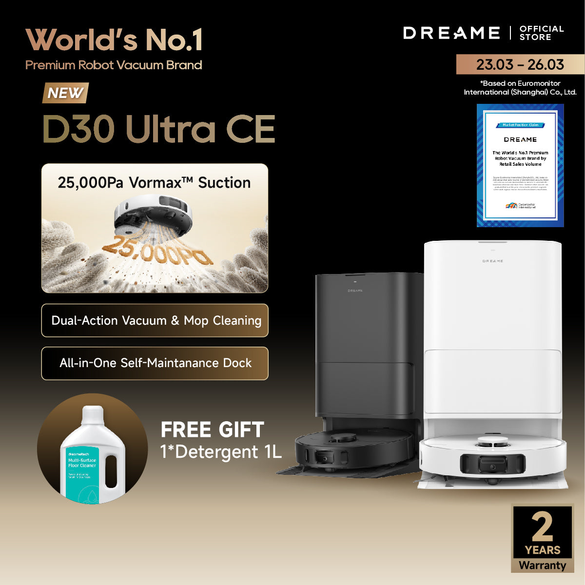 Dreame D30 Ultra CE Smart Robot Vacuum Cleaner
