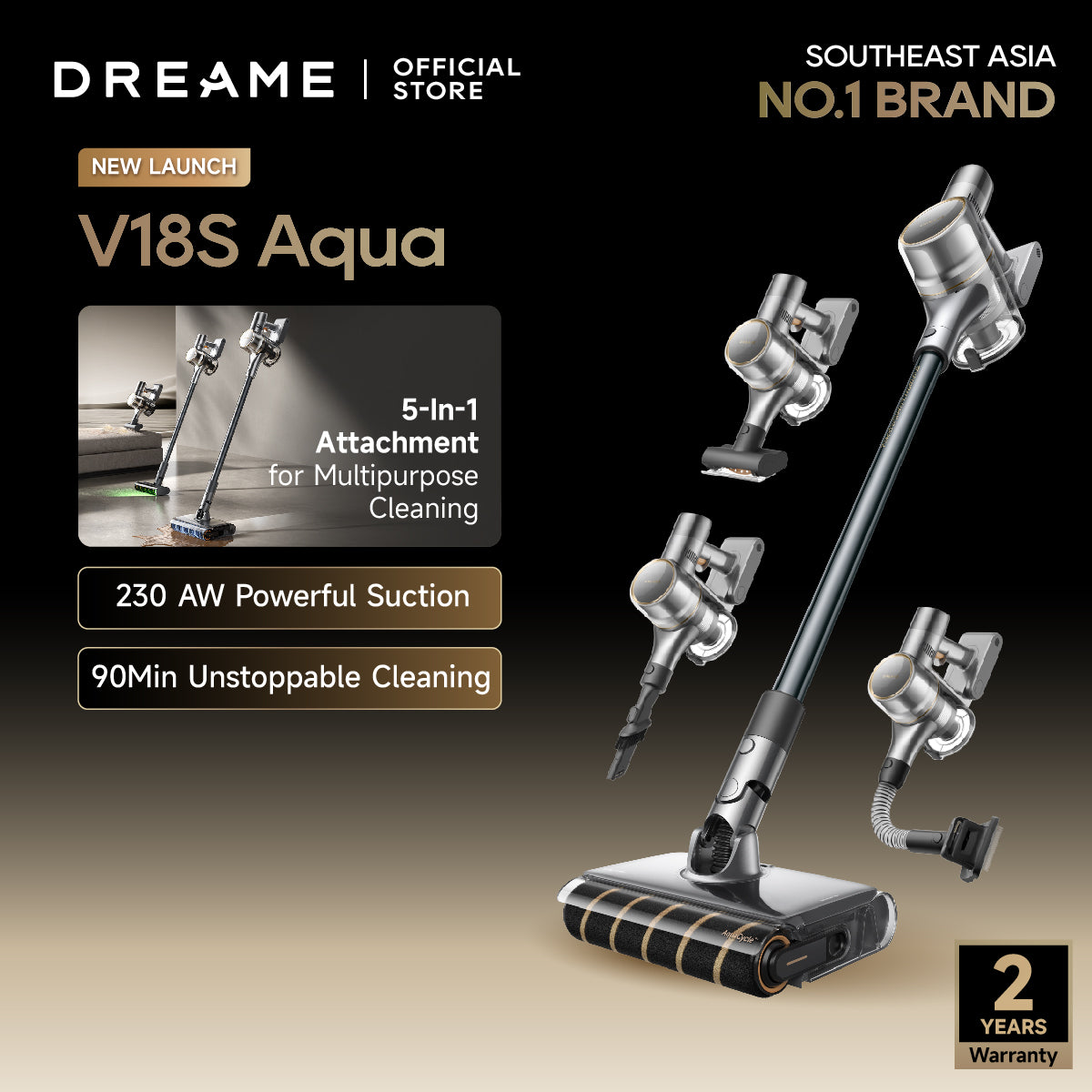 Dreame V18S Aqua Cordless Vacuum Cleaner