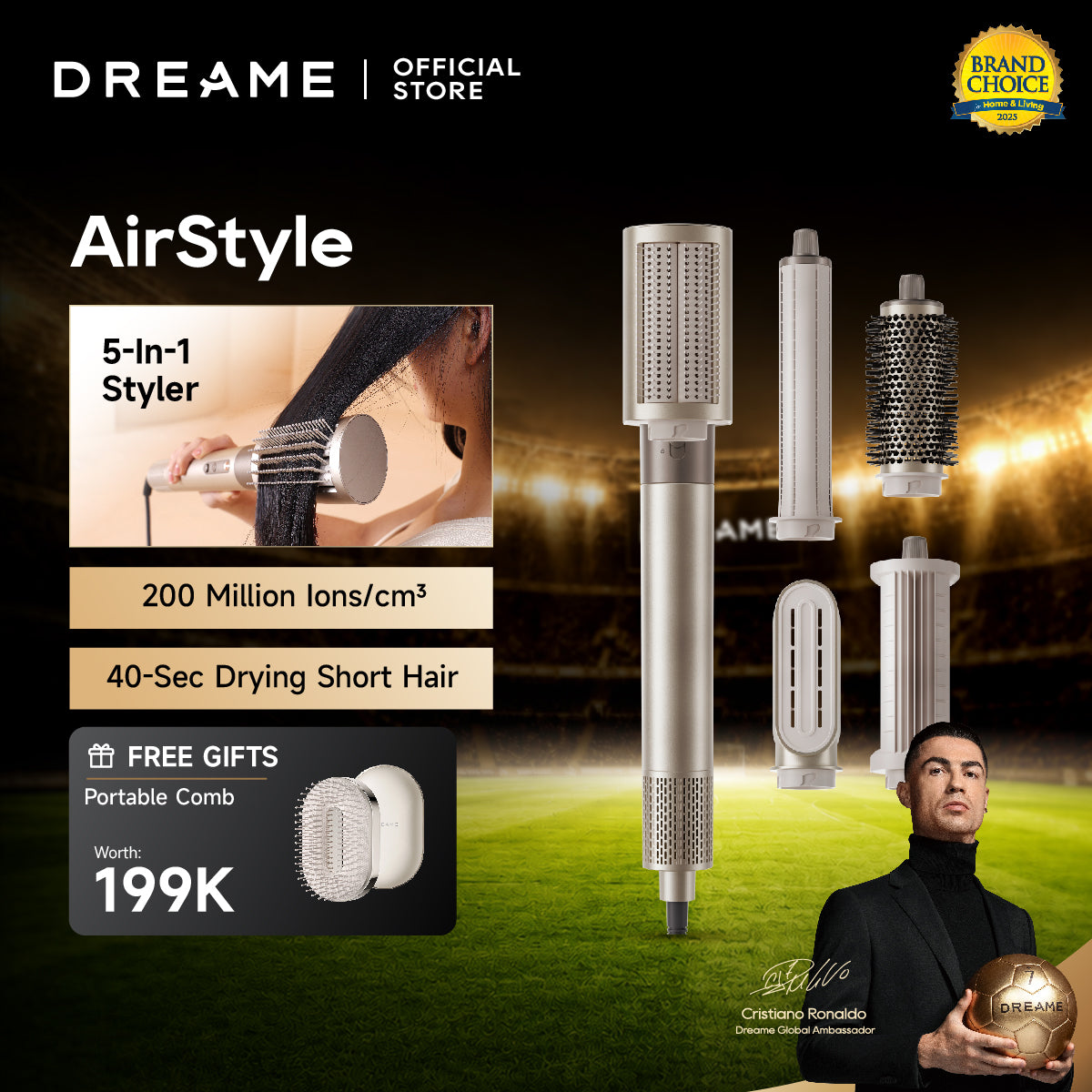 Dreame Air Style 5 in 1 Hair Dryer Hair Stylus Multi Styler