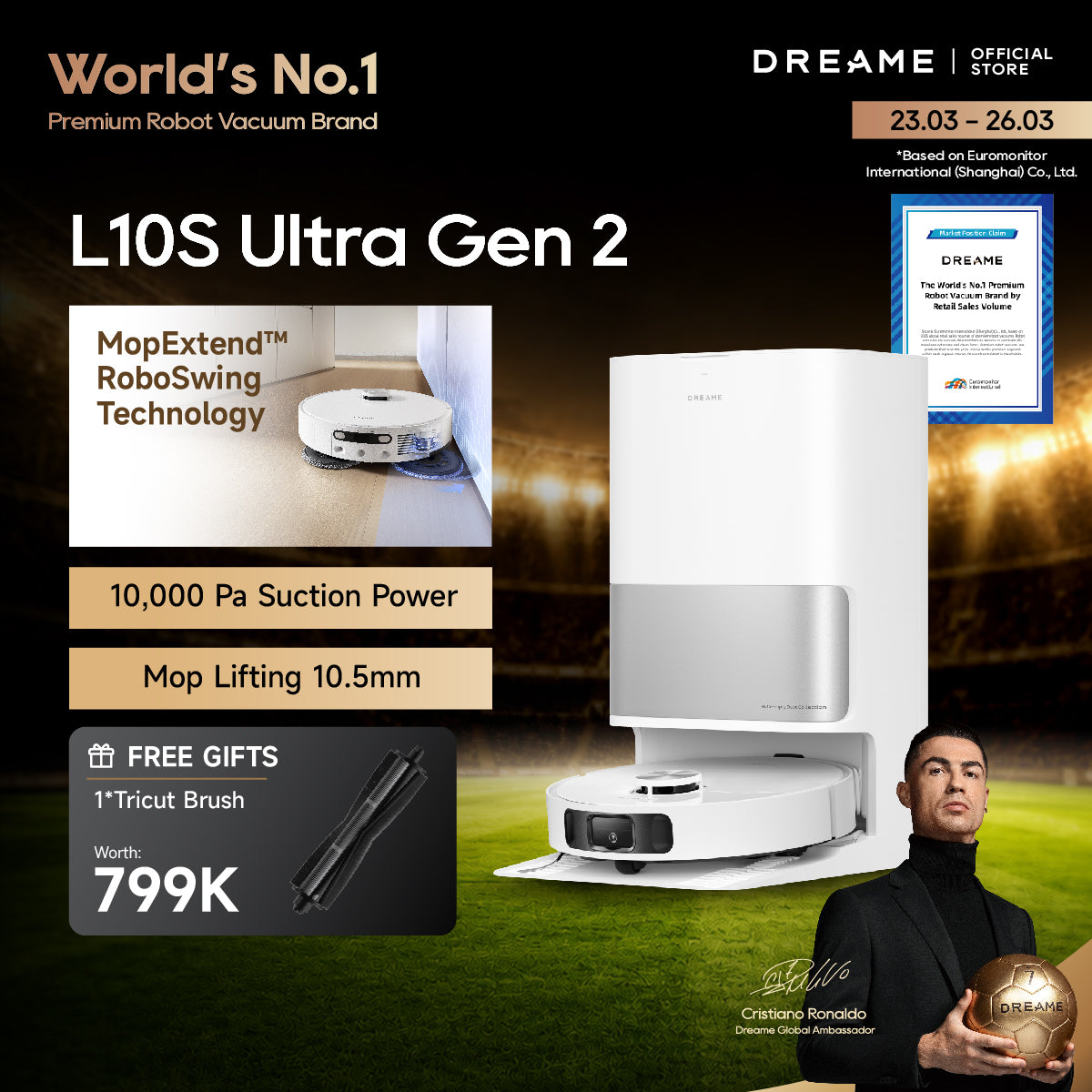 Dreame L10S Ultra gen 2 Smart Robot Vacuum Cleaner