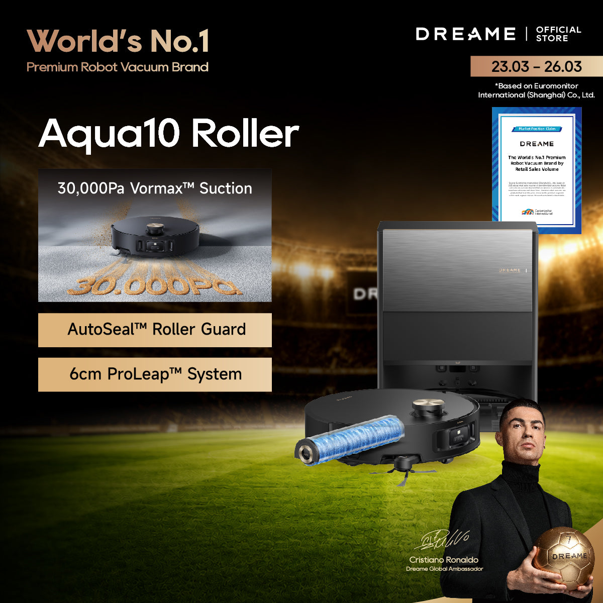Dreame Aqua 10 roller Smart Robot Vacuum Cleaner
