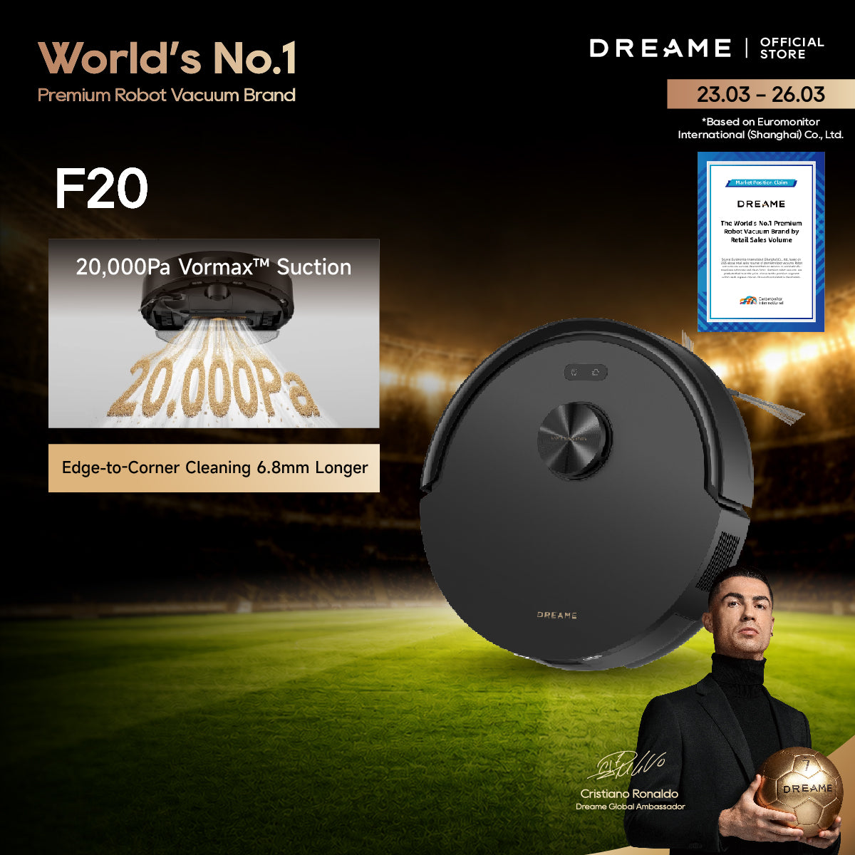 Dreame F20 Robot Vacuum Cleaner